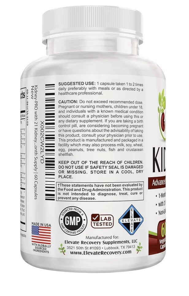 KidneyPRO Advances Kidney & Urinary Tract Support Supplement Women & Men 60 Caps