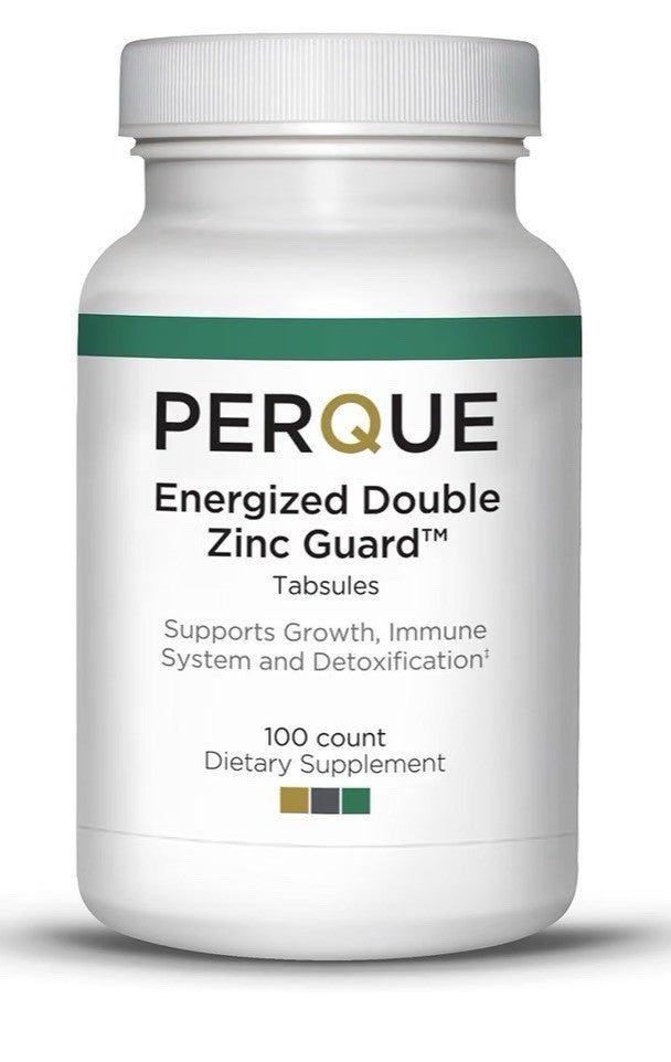 PERQUE Energized Double Zinc Guard Immune System Detoxification Support 100Tabs