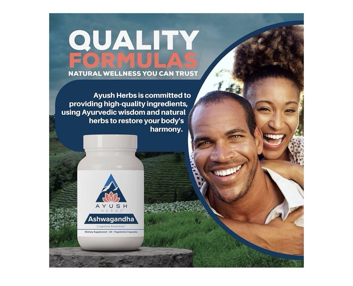 Ayush Herbs Ashwagandha Cognitive Essentials for Men & Women 90 Capsules