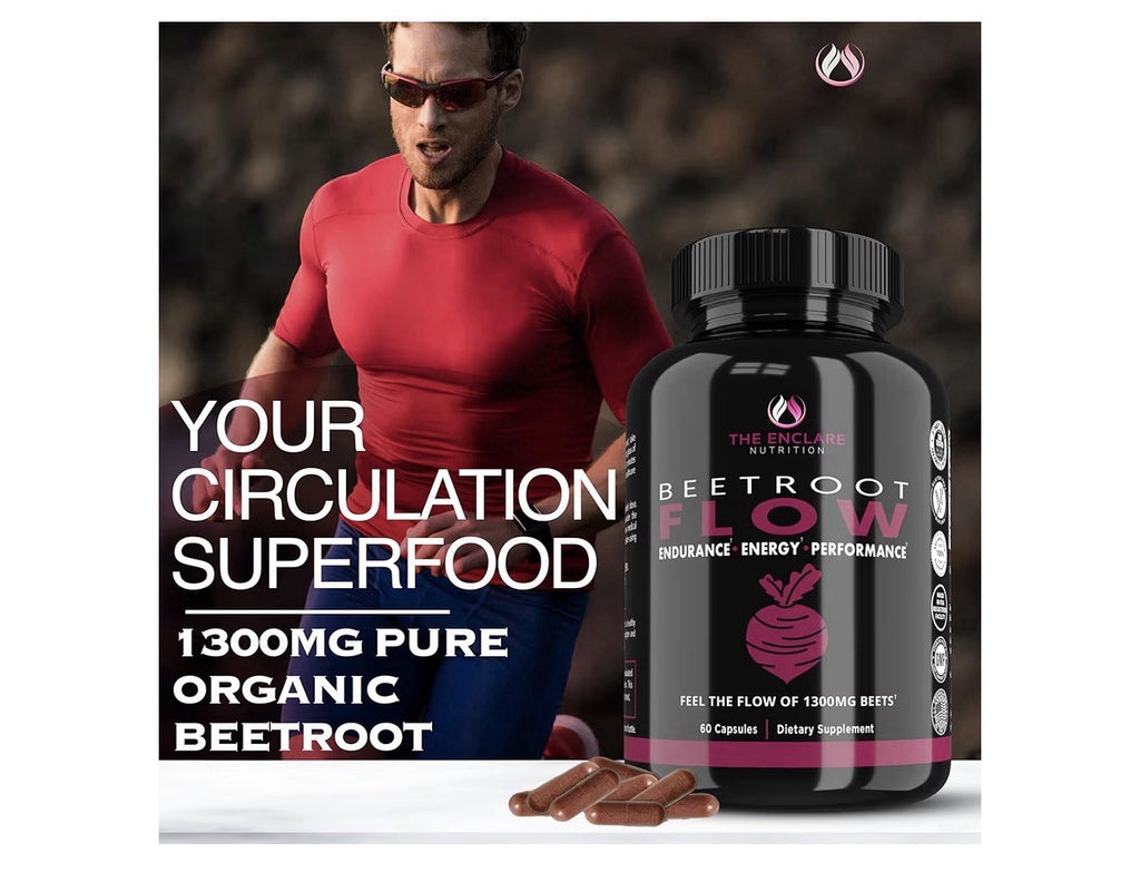 3 Pack THE ENCLARE NUTRITION Beet Rootl 1300mg Flow Endurance Energy Performance