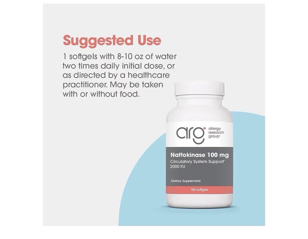Allergy Research Group Nattokinase 100 mg Circularity Support 2000 FU 180Softgel
