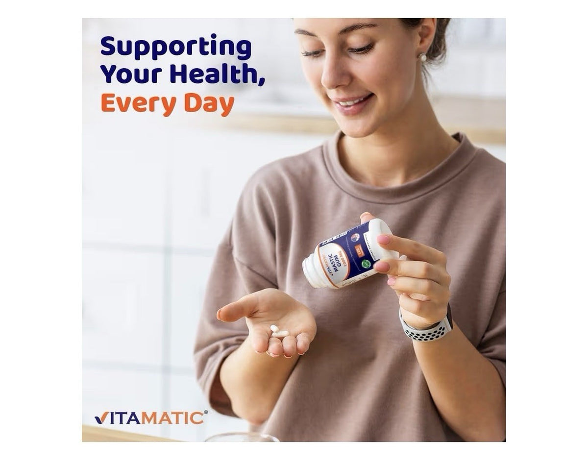 2Packs Vitmatic Mastic Gum 1000mg Gastrointestinal, Immune, Oral Health 240 Caps