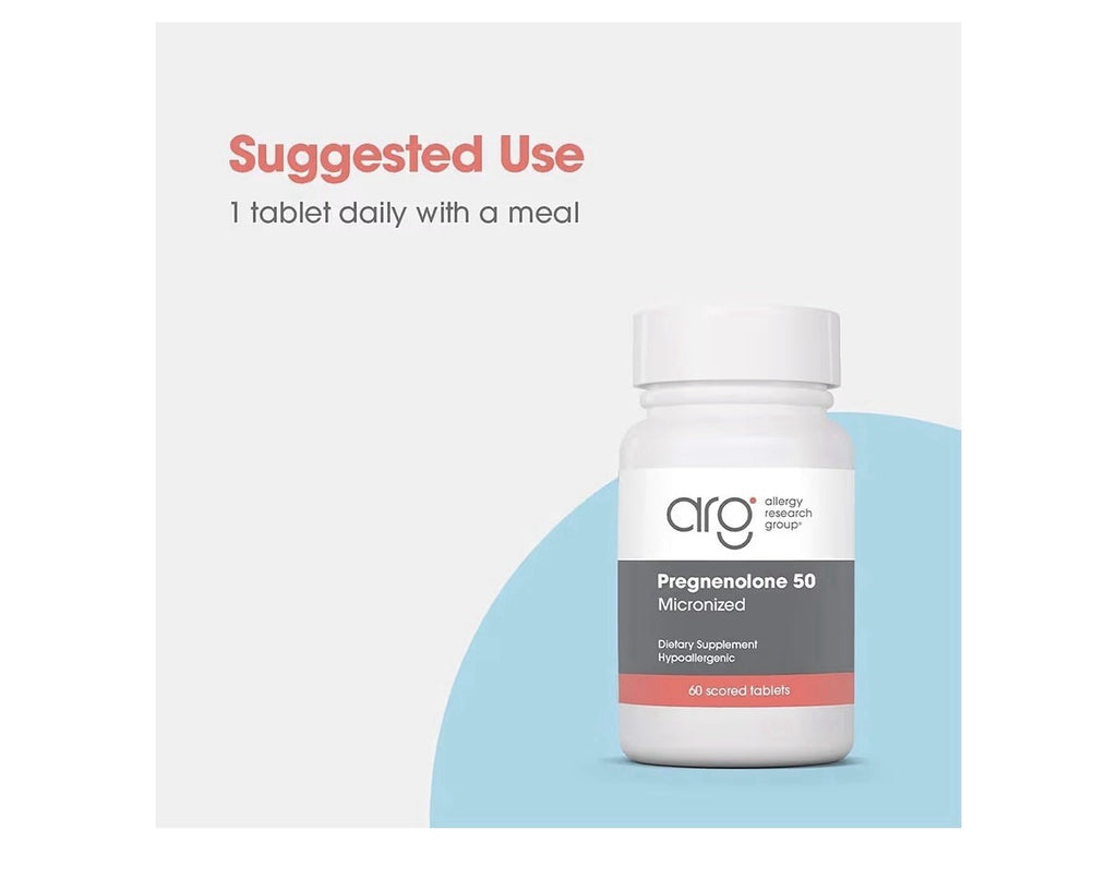 Allergy Research Group Pregnenolone 50 Micronized Hormone Precursor Support