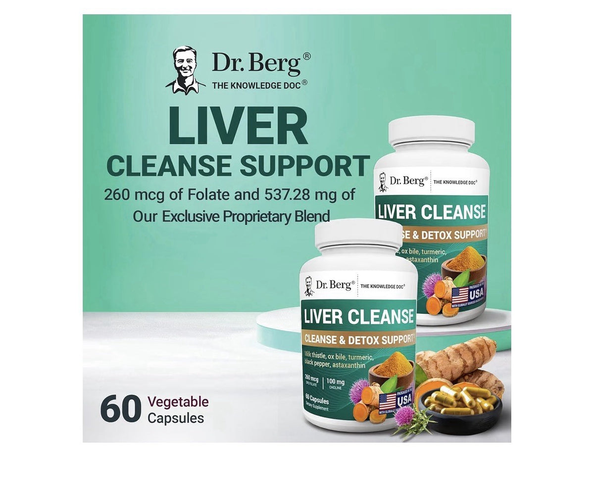 Dr. Berg Liver Cleanse Detox Support With Milk Thistle Ox Bile Tumeric 60capsule