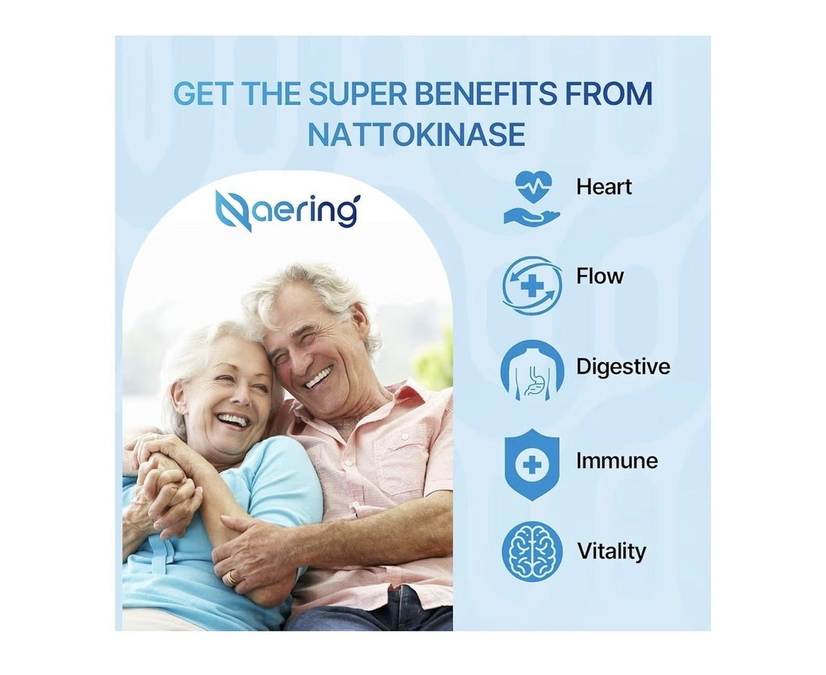 Naering Liposomal Nattokinase Serrapeptase Circulatory Digestive Health 2 Pack