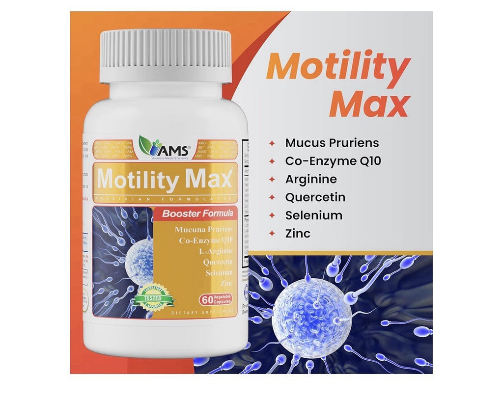 America Medic & Science Motility Max Booster Formula Sperm Motility 60 Capsules