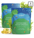 2 Pack Calgee Algae Sustainable Vegan Omega 3 DHA & EPA Total 120 Vegan Softgels