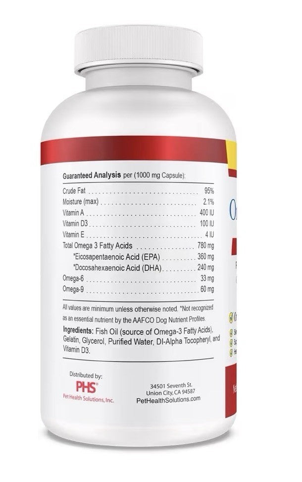 Omega Caps ES Omega-3 & 6 Extra Strength Large and Giant Dogs Breeds 250capsules