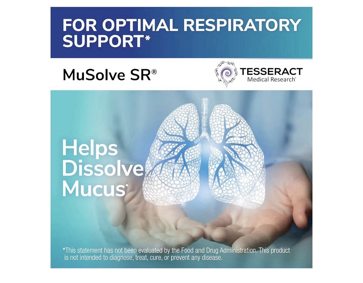 MuSolve SR Respiratory Health Support Supplement Help Dissolve Mucus 90 Capsules