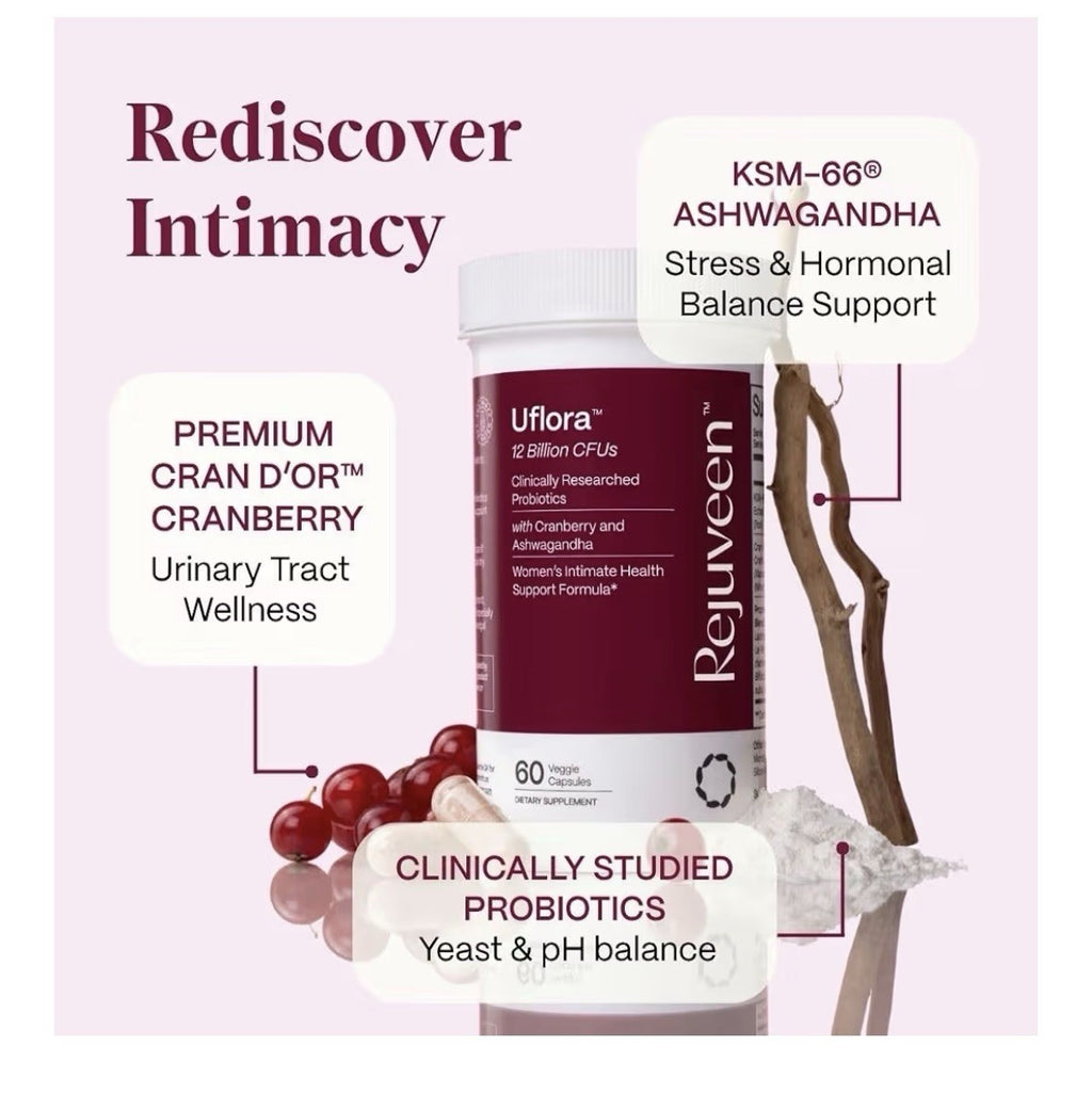 Rejuveen Uflora Vaginal Probiotics Women Support Vaginal Health Moisturizer 60ca