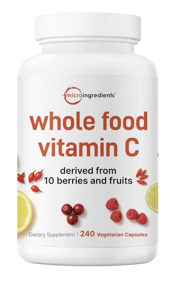 Micro Ingredients Whole Food Vitamin C From 10 Berries And Fruits 240 Capsules