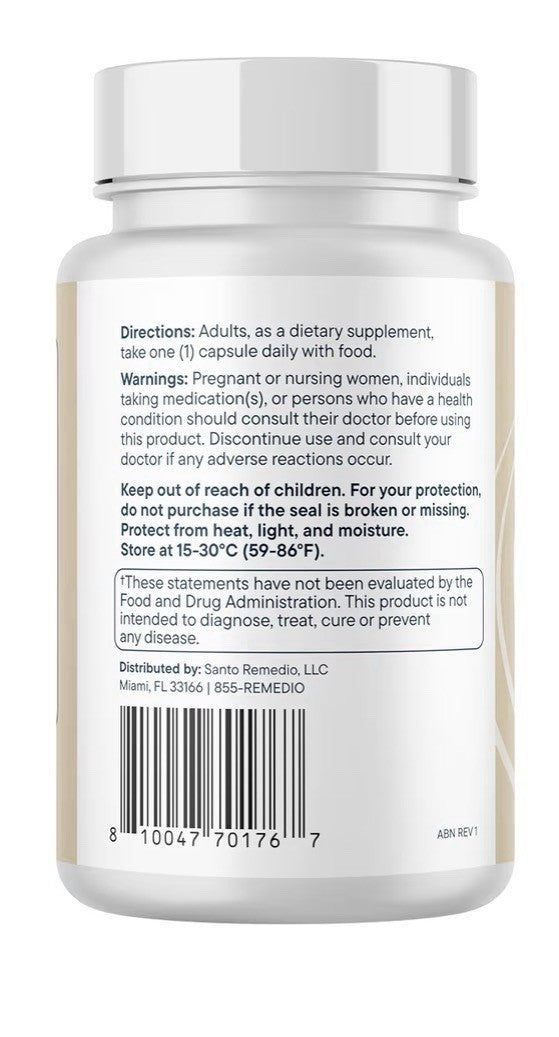 Santo Remedio Vision+ Supports & Protects Eye Health Dietary Supplement 30 Caps