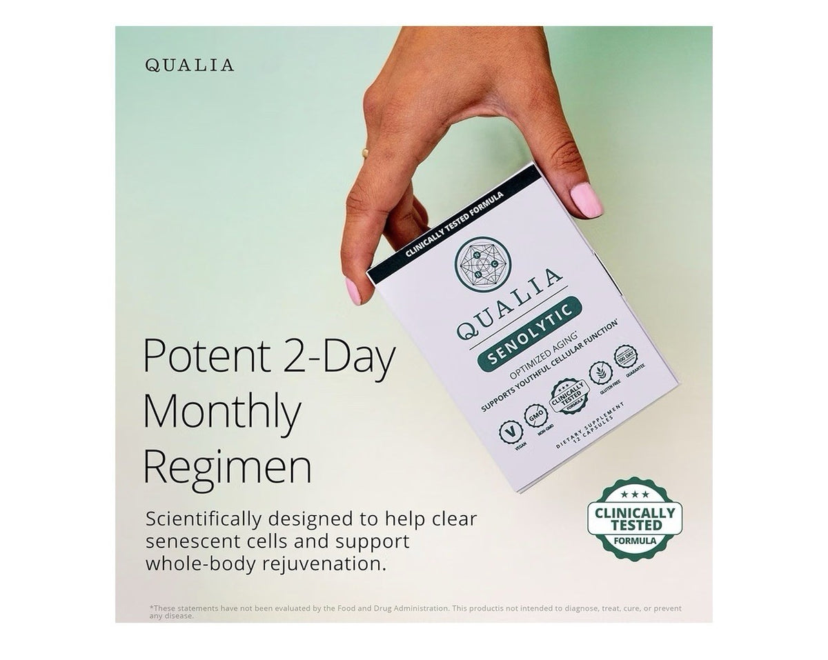 2 Pack QUALIA Senolytic Supports Youthful Cellular Function Optimized Aging
