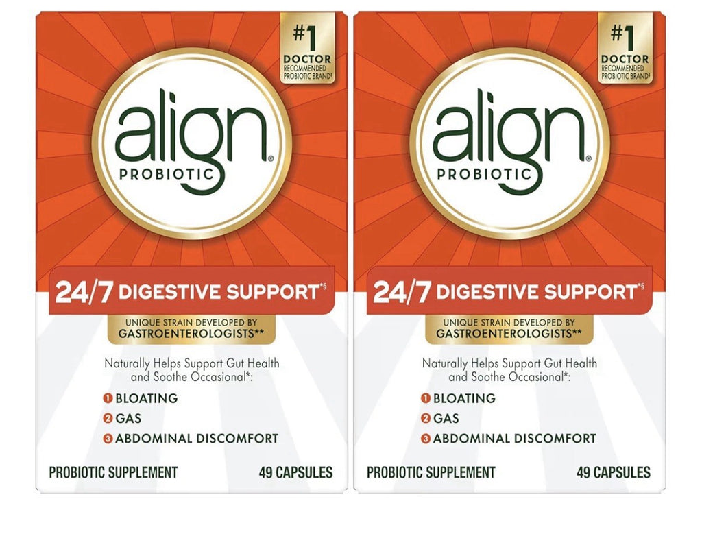 Align Probiotic 24/7 Digestive Support Bloating Gas Help for Women & Men 2 Packs