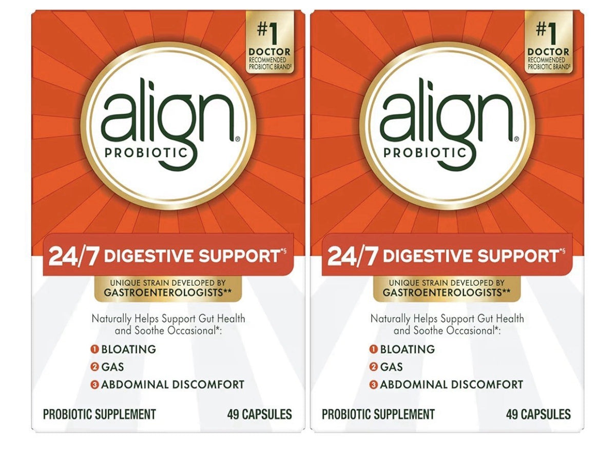 Align Probiotic 24/7 Digestive Support Bloating Gas Help for Women & Men 2 Packs