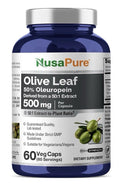 NusaPure Olive Leaf 50% Oleuropein 500 mg Per Capsule 60 Capsules 60 Servings