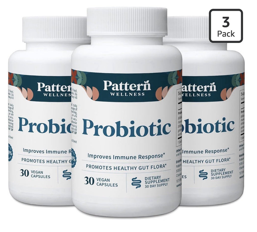 3 Pack Pattern Wellness Probiotic Supplement 51 Billion CFU Immune Response Gut