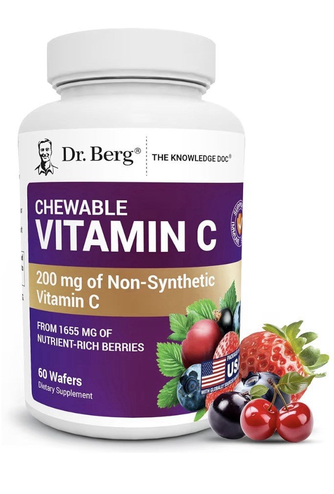 Dr. Berg Chewable Vitamin C Complex Made with Organic Non GMO Berries 60chewable