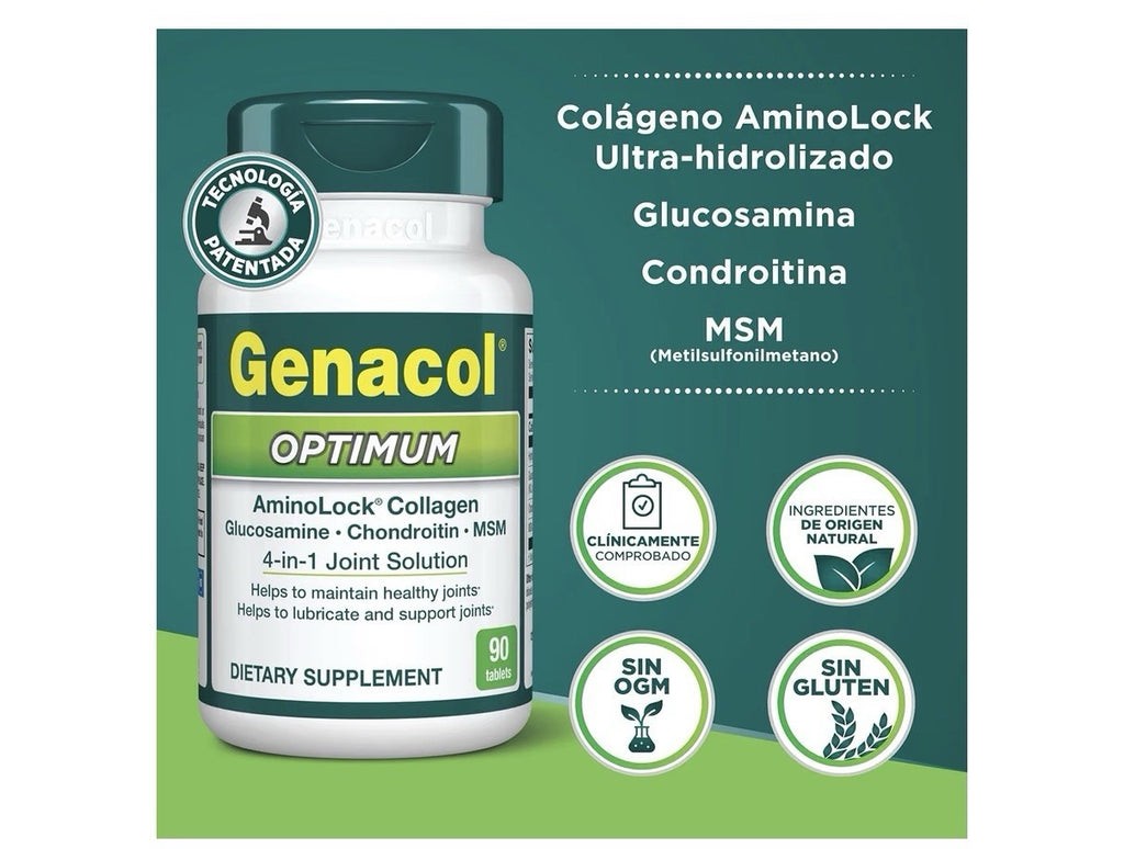 Genacol Optimum AminoLock Collagen Glucosamine Healthy Joints Lubricate 90 Caps