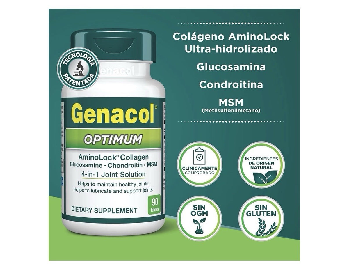 Genacol Optimum AminoLock Collagen Glucosamine Healthy Joints Lubricate 90 Caps
