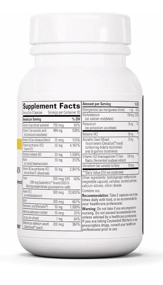 Integrative Therapeutics ProThrivers Wellness Multivitamin Minerals 60 Capsules