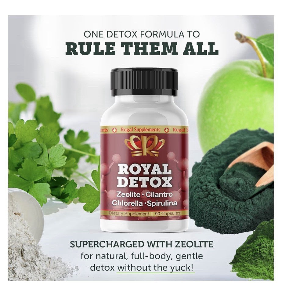 Zeo Health Royal Detox Zeolite, Chlorella, Cilantro, Spirulina 90 Capsules
