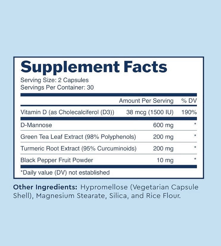 Uqora Defend Urinary Tract Health Supplement Support Biofilm Bladder Health 60ca