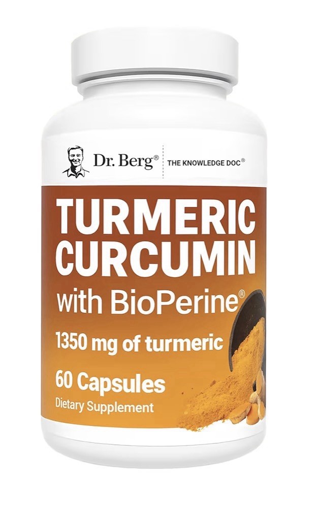 Dr. Berg Turmeric Curcumin with Bioperine Black Pepper 60 Capsules