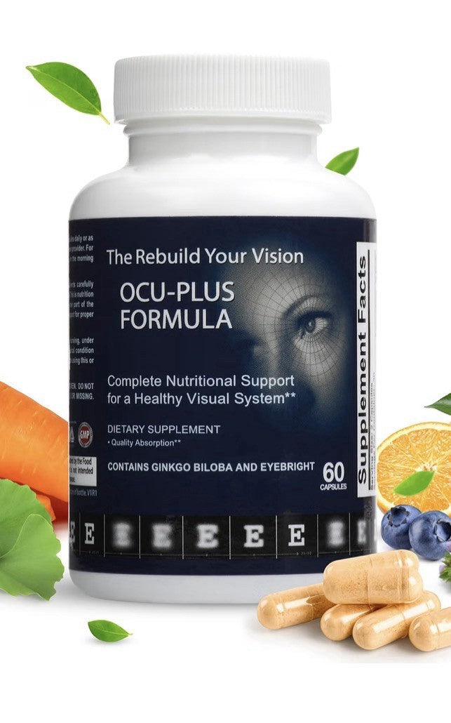 The Rebuild Your Vision Ocu-Plus Formula Healthy Visual System Supplement 60caps
