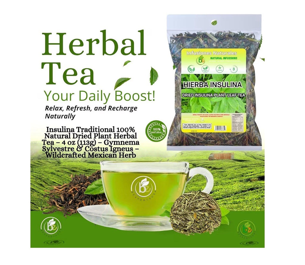 B-Experts Hierba Insulina Dried Insulina Plant Leaf Tea 113 Grams Costus Igneus