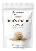 Micro Ingredients Organic Lion’s Mane Mushroom Powder Brain Energy Support 8 oz