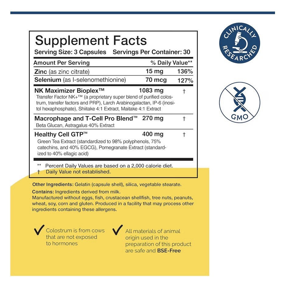 Researched Nutritionals Transfer Factor Multi-Immune With Mushrooms 90 Capsules