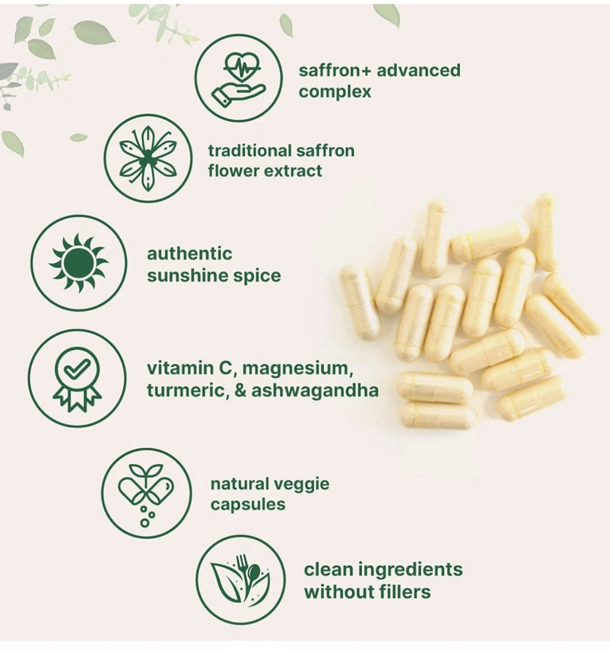 Micro Ingredients Saffron+ Advanced 88.5 mg Saffron Extract Per Serving 60 Caps