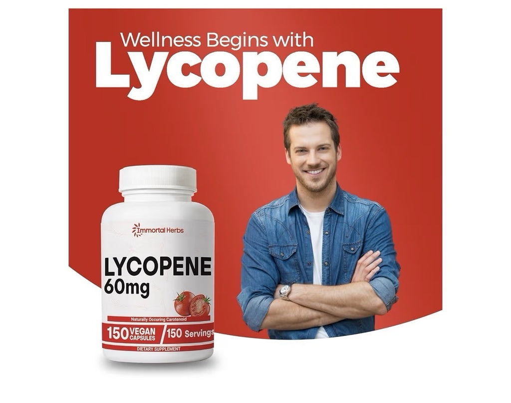 Immortal Herbs Lycopene Natural Tomato Extract 60mg Supplement for Men 120 Caps