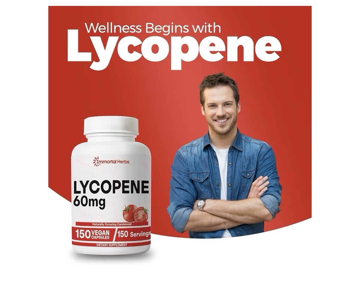 Immortal Herbs Lycopene Natural Tomato Extract 60mg Supplement for Men 120 Caps