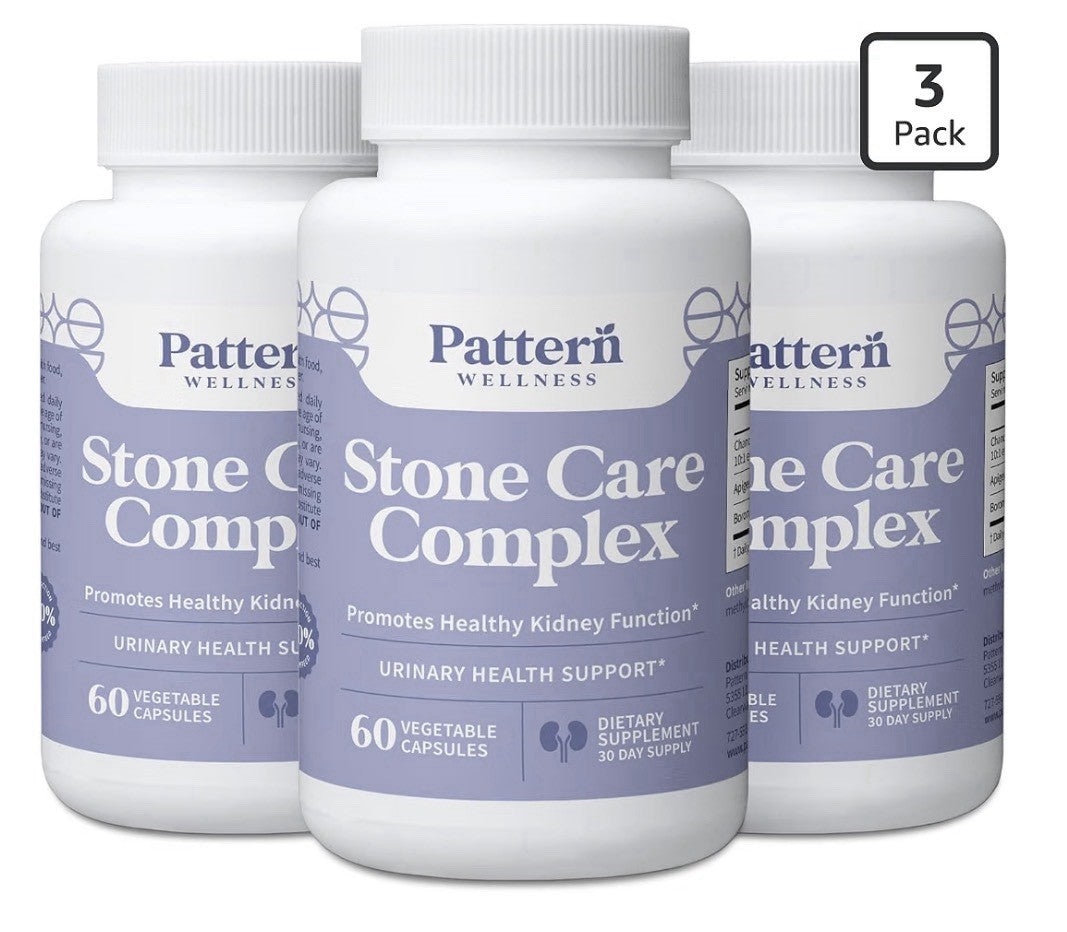 3Pack Pattern Wellness Stone Care Complex Healthy Kidney Function Urinary Health