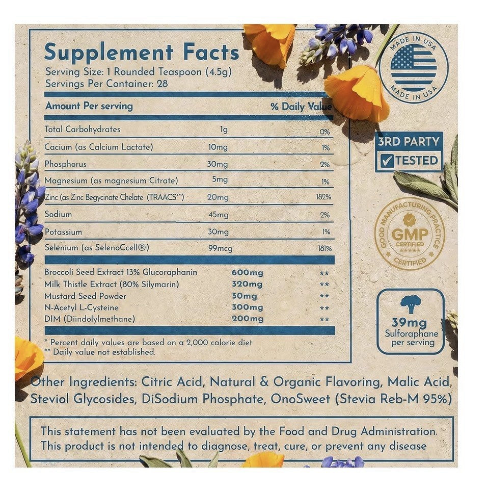 Modern Antidote Microplastic Detox Sulforaphane Milk Thistle & NAC 28 Servings