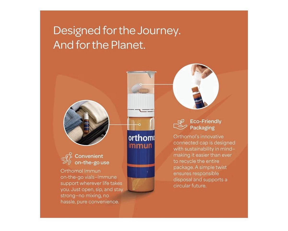 Orthomol Immun Immune Support Vials for Adults For Daily Health 7 Day Supply