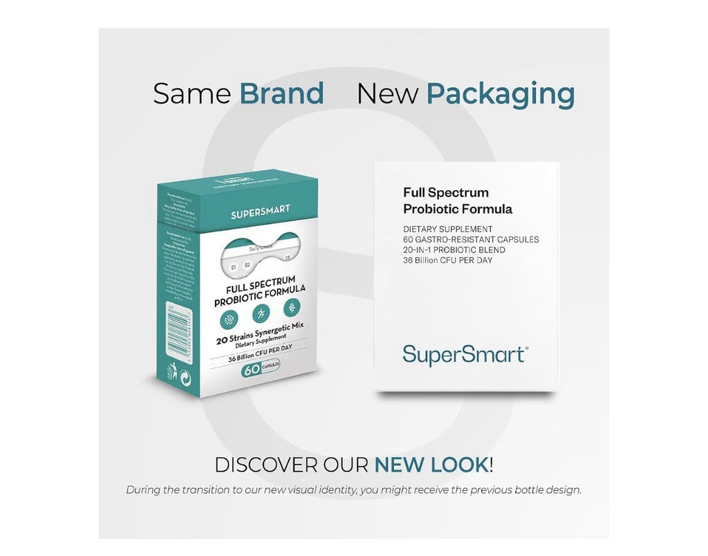 Supersmart Full Spectrum Probiotic Formula 36 Billion CFU per Day 60 Capsules