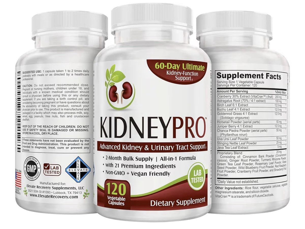 KidneyPRO Advances Kidney & Urinary Tract Support Supplement Women & Men 120Caps