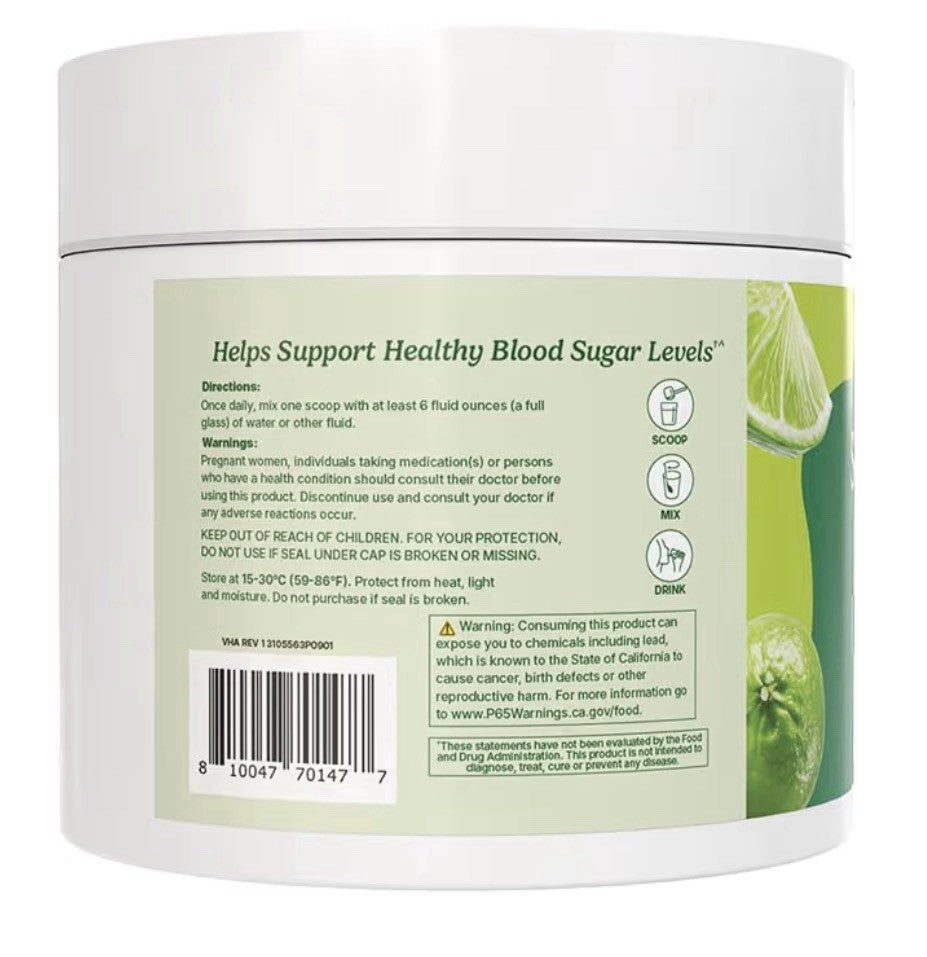 Santo Remedio Super Nopal Powder Blood Sugar Level Support Lime Flavor 30serving