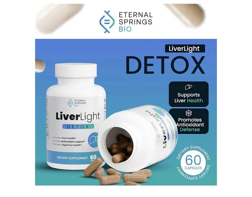 Eternal Springs LiverLight Detox Herbal Supplement Detoxify Support 60 Capsules