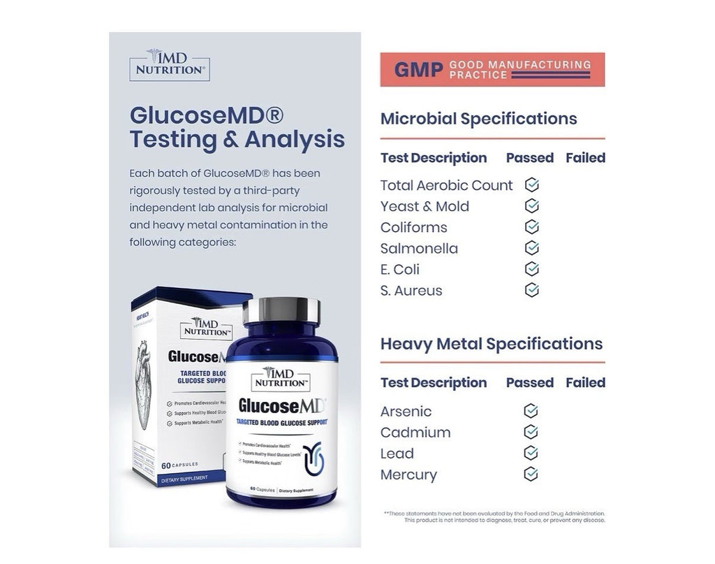 1MD Nutrition GlucoseMD Blood Glucose Support Cardiovascular Metabolic Health