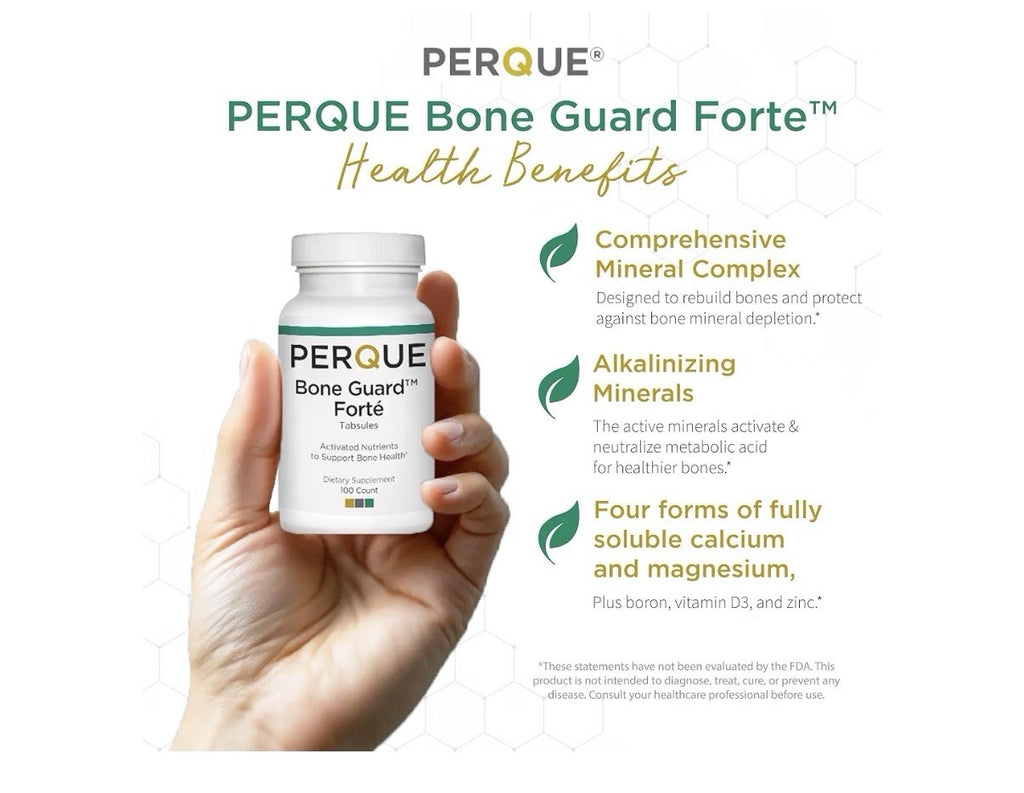 PERQUE Bone Guard Forte Activated Nutrients To Bone Health 100 Tabsules