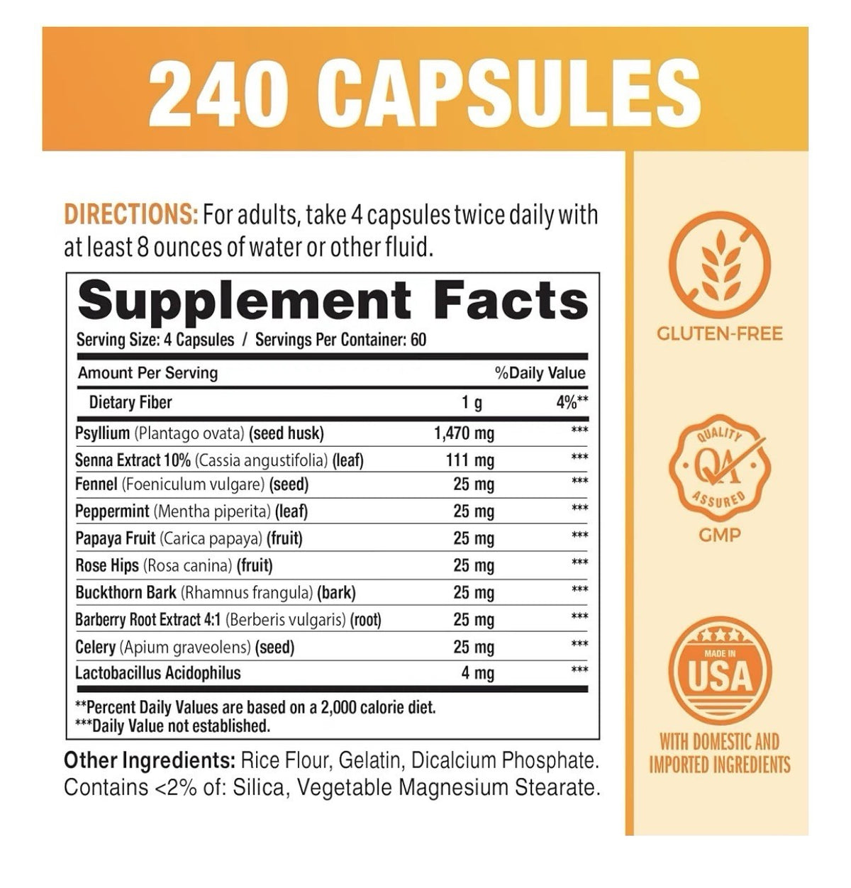 Vitamin World Colon Cleanse Digestive Health  Detox Gut Health 240 Capsules