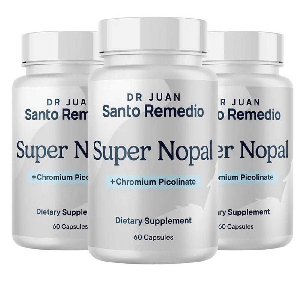 3 Pack Santo Remedio Super Nopal Chromium Picolinate Gurmar Gymnema Silvestre