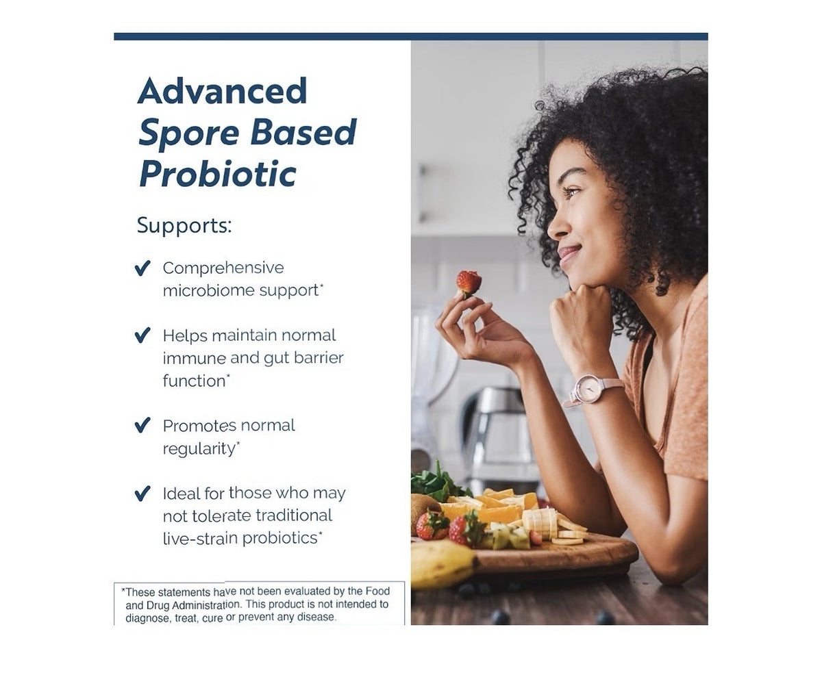 Researched Nutritionals CoreBiotic Sensitive Spore Based Probiotic Prebiotic 60c