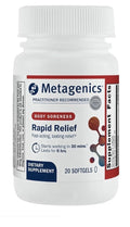 Metagenics Rapid Relief Body Soreness Herbal Muscle Back Joint Discomfort 20sgel