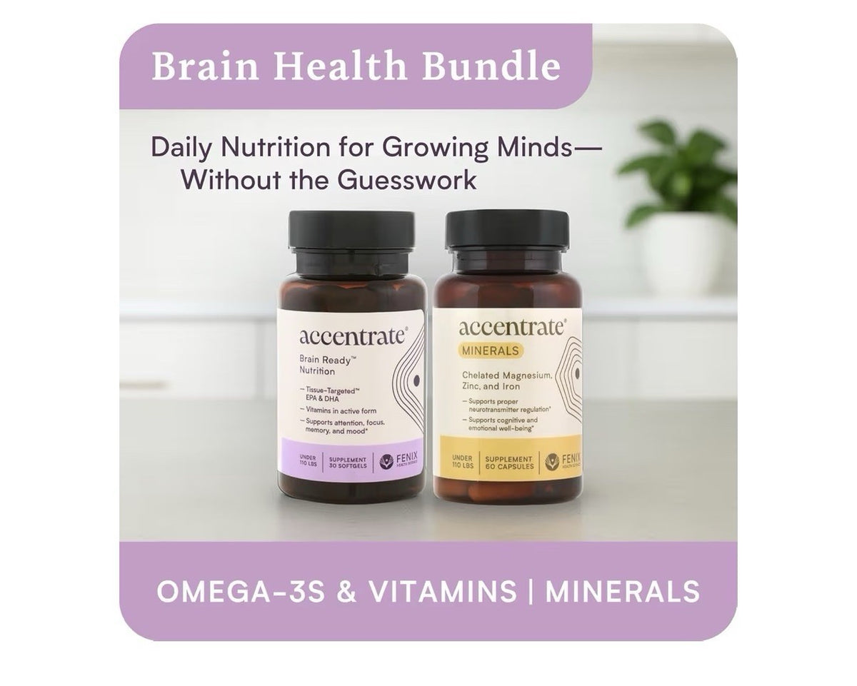 Accentrate Combo Focus Kids Supplement Methylated Vitamin B Complex Omega 30Caps