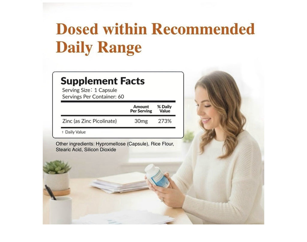 OPTINOURISH Zinc PicolinateHigh Absorption Immune System Support 60 Capsules